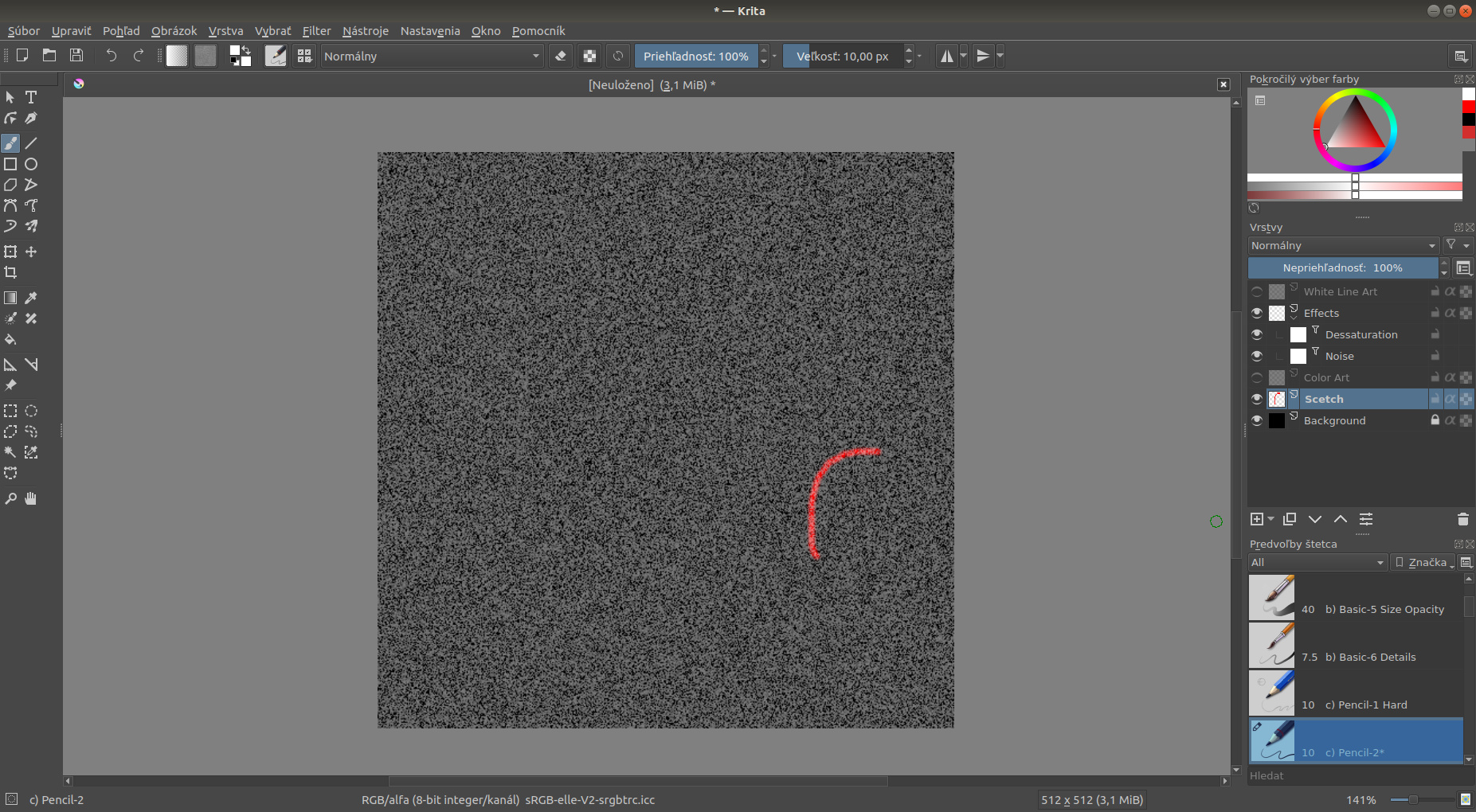 Noise Filter And Desaturation As Mask Beginner S Questions Krita Artists