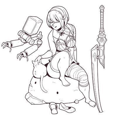 2B-Lineart