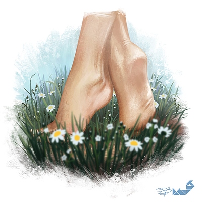 pies en naturaleza