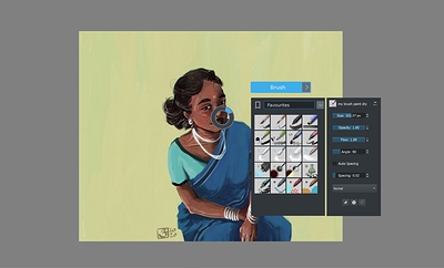 KritaMockUp - Pie Menu - Brushes final