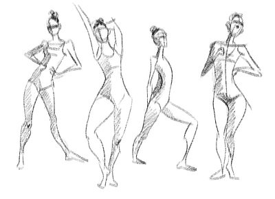 gestos y poses con carboncillo digital
