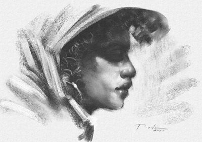 black lady  study from imagination