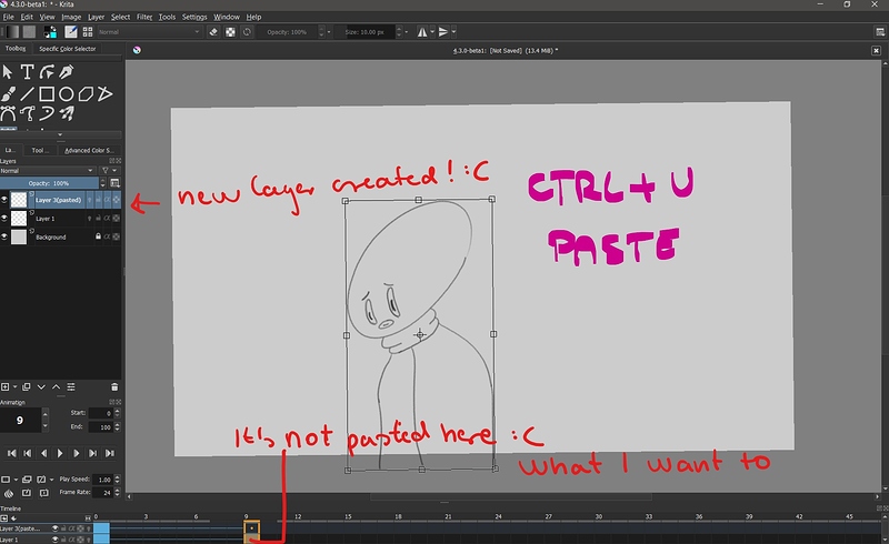 Animation: Copy\paste in layer's frames (without making new layer ...