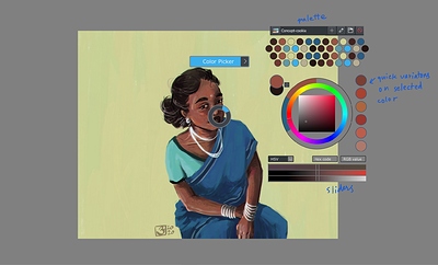 KritaMockUp - Pie Menu - Color Picker final