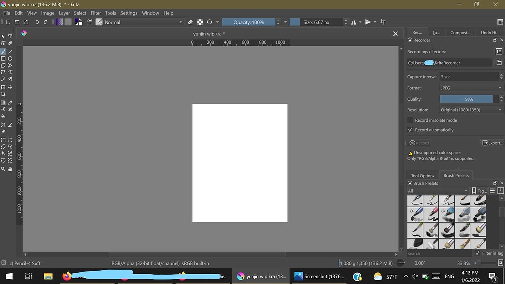 Krita 5.0 Recording Not Working General Questions Krita Artists