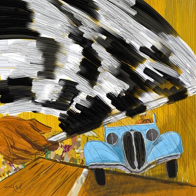 Krita Challenge 0725 Cool Rides - Checkered Flag