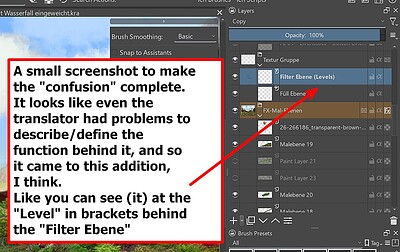 Filter Ebene (Levels)
