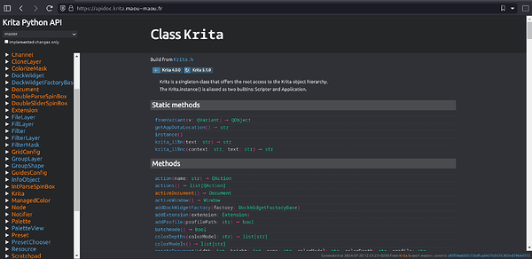 Krita - Python API documentation - Develop - Krita Artists
