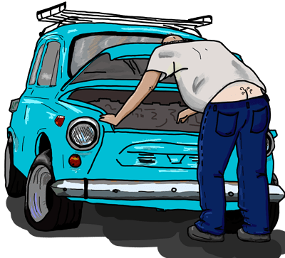 Mecánico coche-celeste