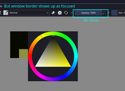 If I close the popup, everything remains unfocused
