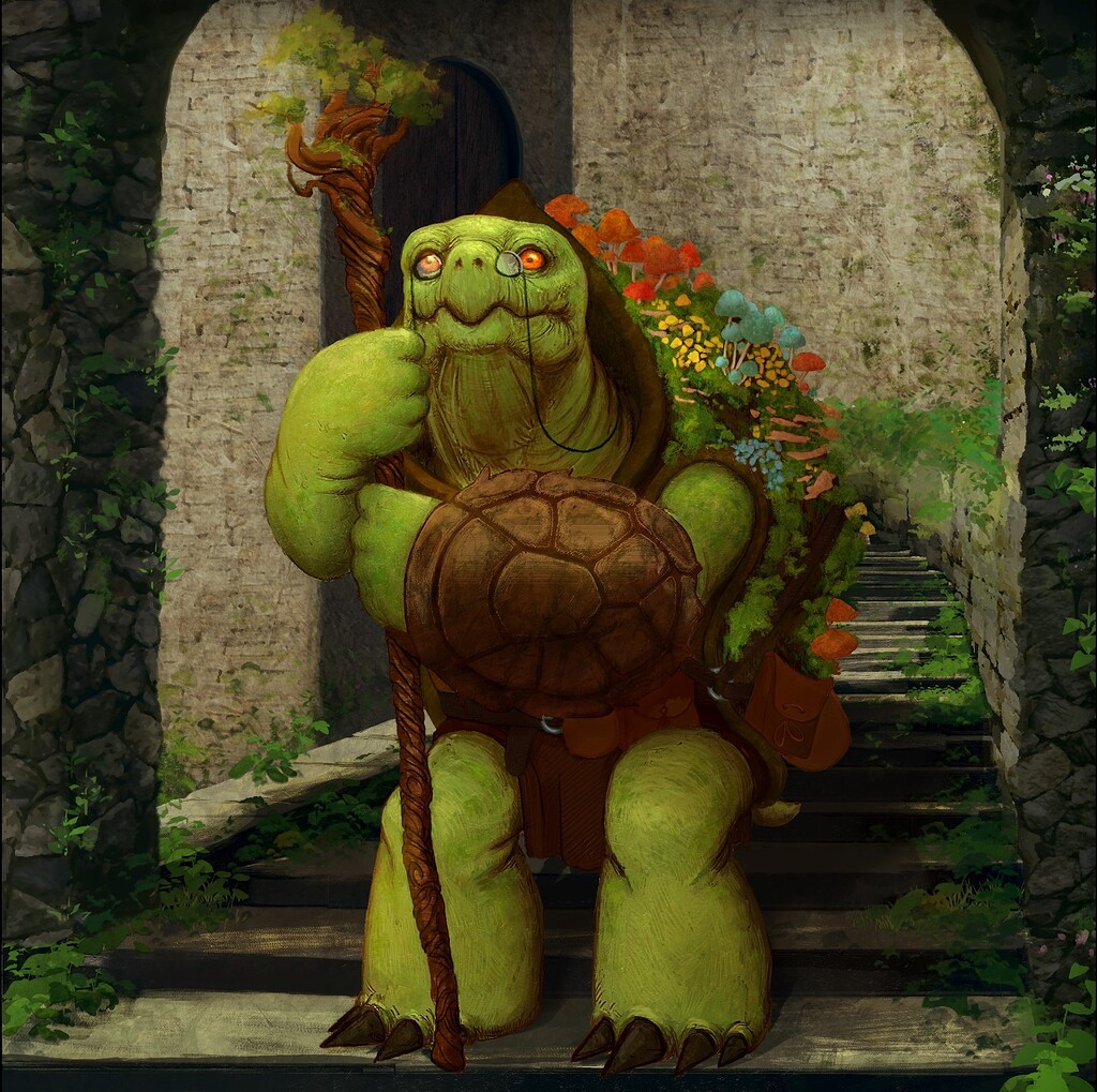 Old Tortle Druid Artwork