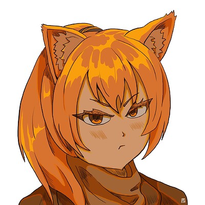 Emotional Huevember 2022 day 12 JEALOUS anime face portrait, november challenge