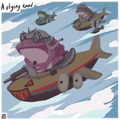 A_flying_toad_Daily_Spitpaint