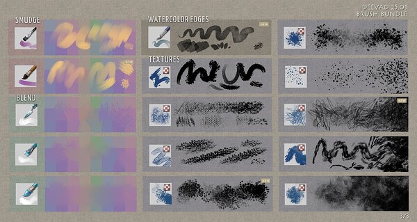 [update] Deevad 2025-01 Brush Bundle - Brushes and Bundles - Krita Artists