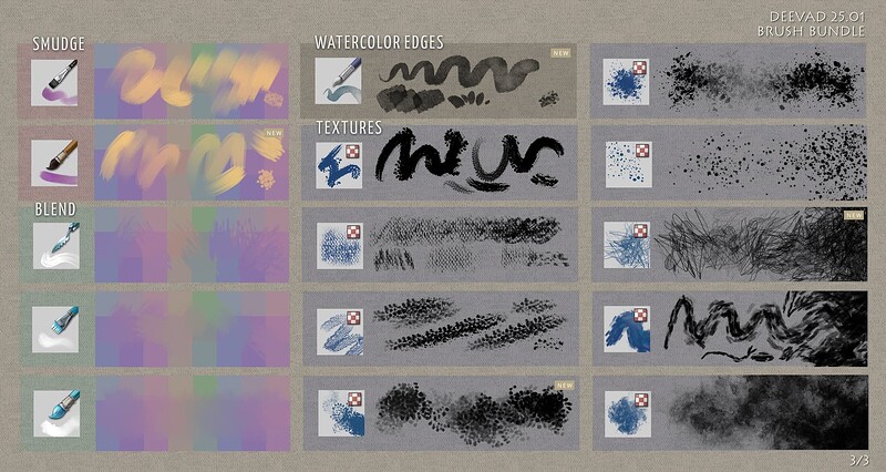 [update] Deevad 2025-01 Brush Bundle - Brushes and Bundles - Krita Artists