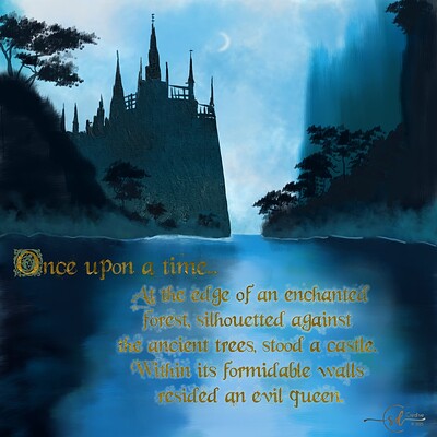 Krita Challenge 0425 Fairy Tale Castle-Once WIPb