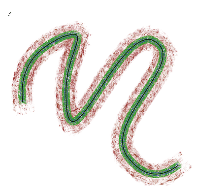 Vector over the stroked layers