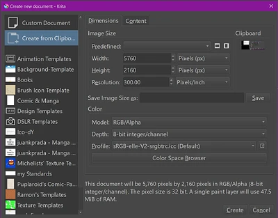 Create from Clipboard