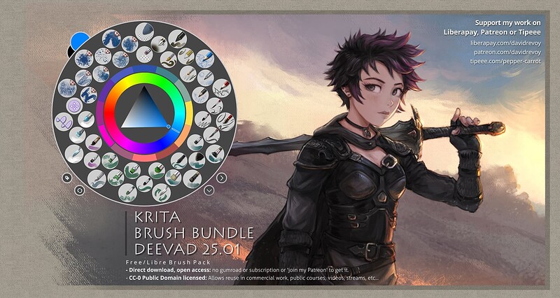 [update] Deevad 2025-01 Brush Bundle - Brushes and Bundles - Krita Artists