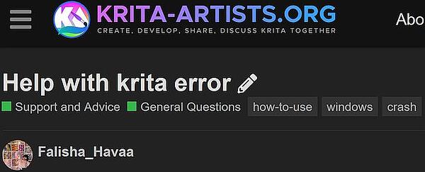 Help with krita error - General Questions - Krita Artists