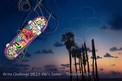 Krita Challenge 0825 Kiki’s Summer - Thrasher Start of Palms
