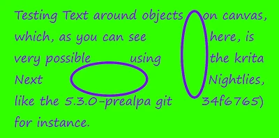 Testing Text around objecs 2 small