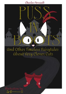 Krita Challenge 0425 Fairy Tale - Puss In Boots Cover WIPc