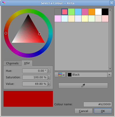FG-BG Colour Selector