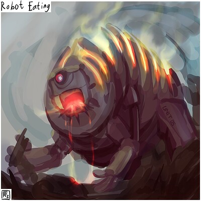 Robot_eating_Daily_Spitpaint