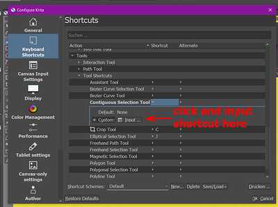 Contiguous Selection Tool-Shortcut