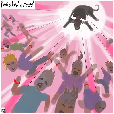 Panicked_crowd_Daily_Spitpaint