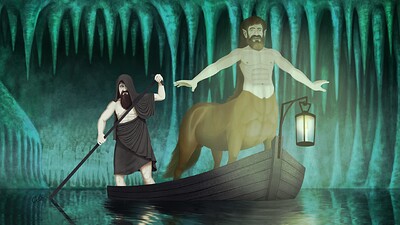 Charon et Chiron sont sur un bâteau...