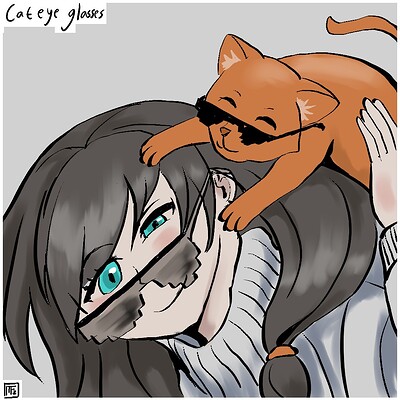 Cat_eye_glasses_Daily_Spitpaint
