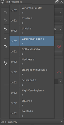 opentype-character-variants-junicode