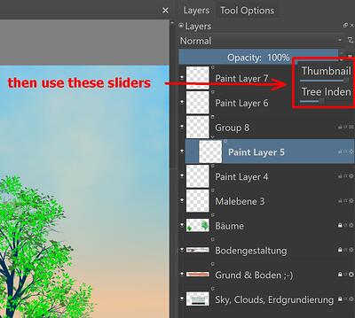 Layer-size, indentation 2