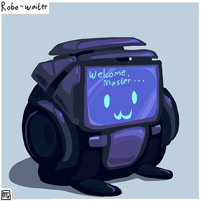 Robo-waiter_Daily_Spitpaint