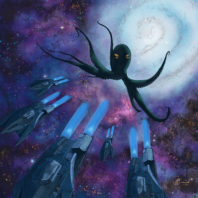 Krita Challenge 0226 Alien World Building OctoSpace B