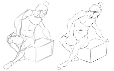 Steps of Drawing the man_1A