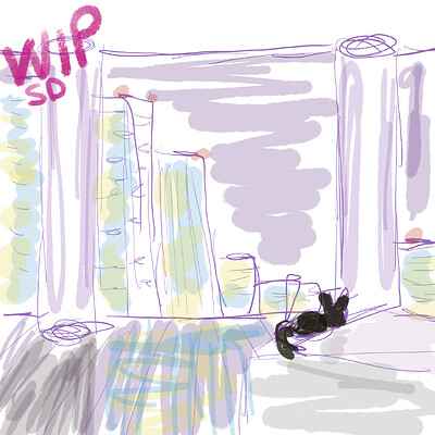 Krita Challenge 0926 Time For A Break Shanghai Sleep WIPa