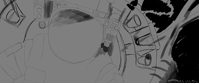 Космонавт набросок 1