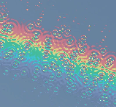 G'MIC-Raindrops applied on G'MIC Rainbow