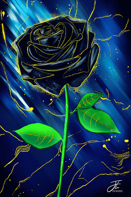 Balck-Rose-24x36-Arcrylic