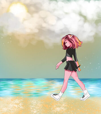 Sunset_on sand