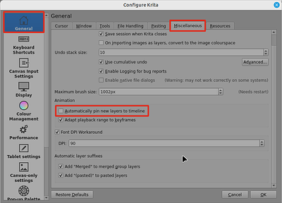 Settings - Configure Krita