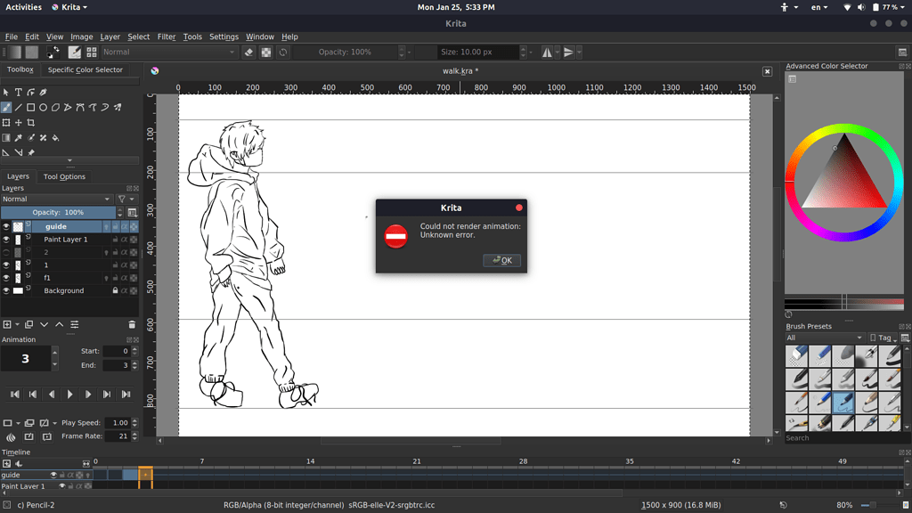 Animation question: I can't render my .kra file to mp4 - General ...