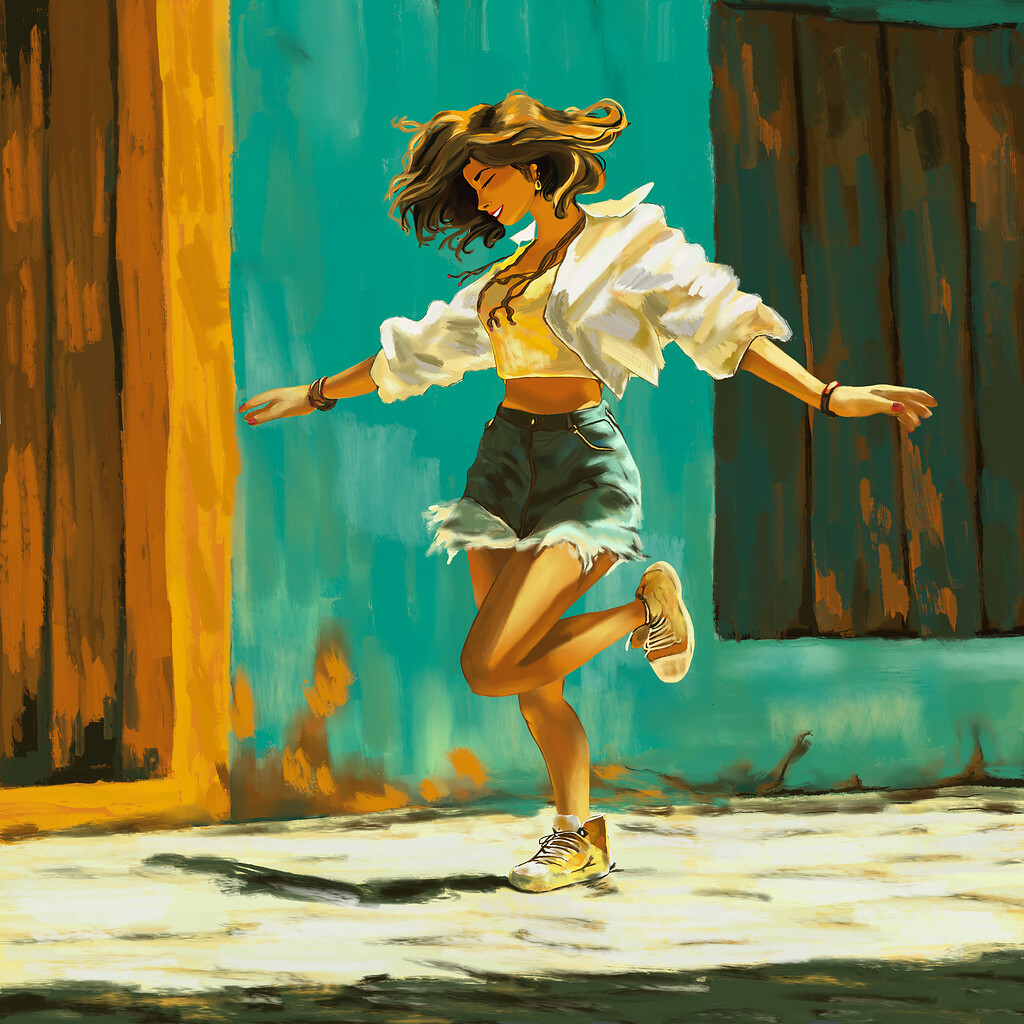Happy Dancing Girl