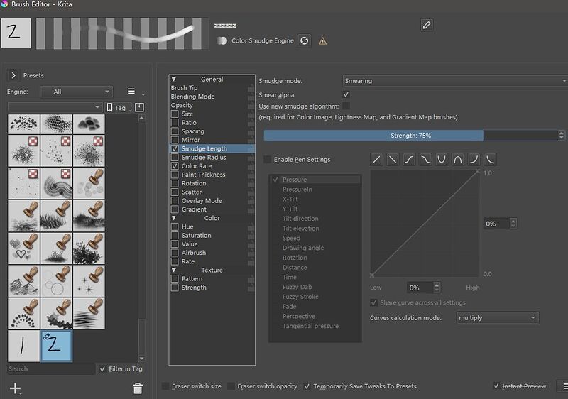 5 0 Color Smudge Bug Sharing Values Between Different Brush Presets Artists Feedback 