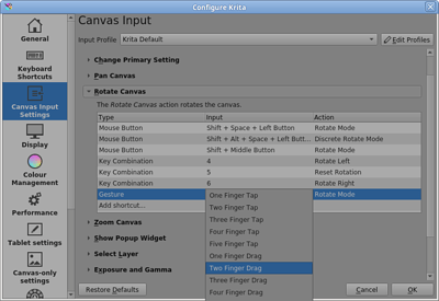 Canvas Input Gestures