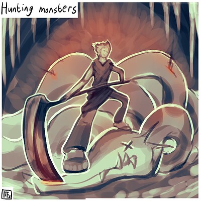 Hunting_monsters_Daily_Spitpaint