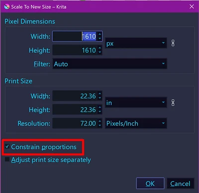 Constrain proportions